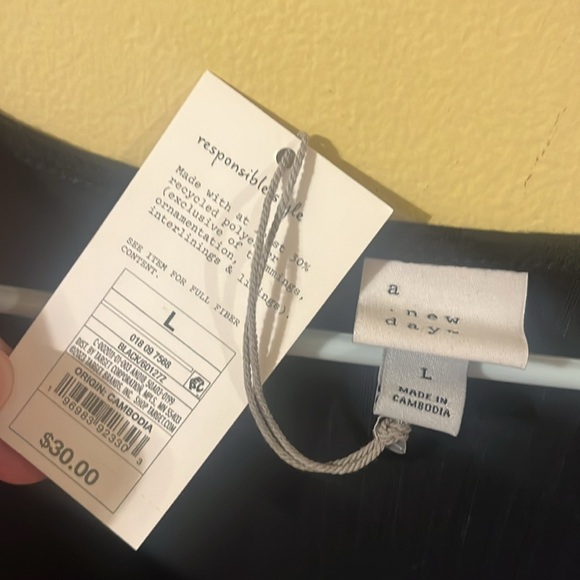 NWT A New Day Black Midi Dress with Front Twist Cutout - Picture 6 of 6